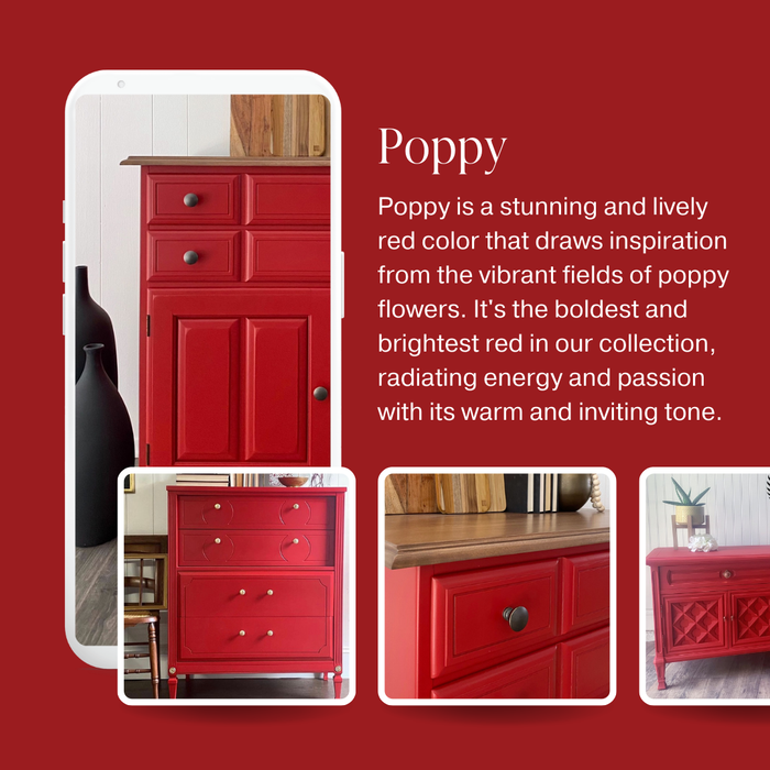 Poppy - Chalk Style Paint for Furniture & Home Decor