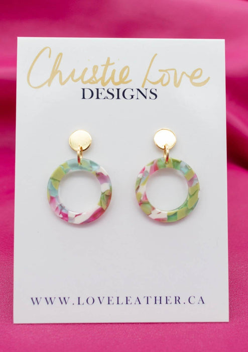 "Lucie"- Green, Pink, White and Gold, Hypoallergenic