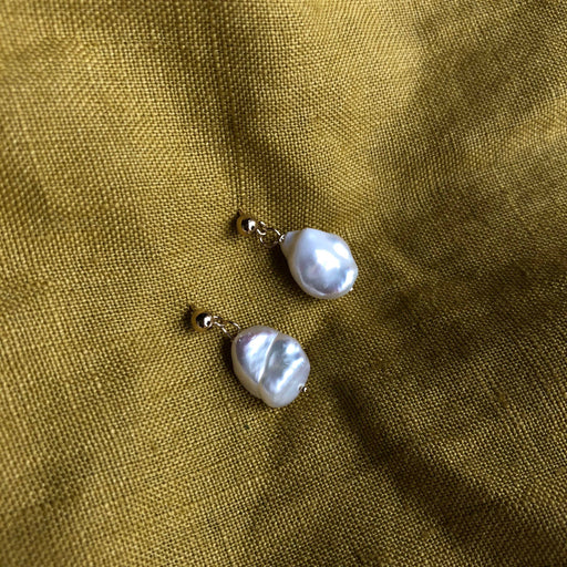 Baroque Pearl Earrings | Gold