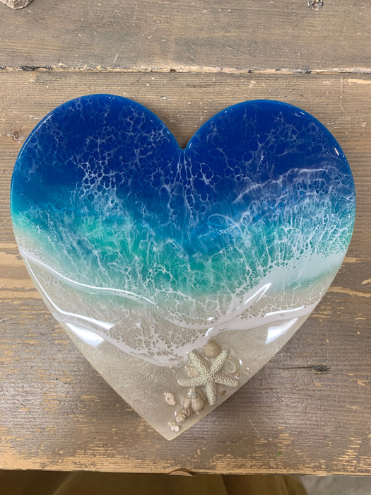 Sara’s Resin Art Heart w/ Starfish