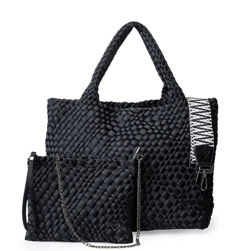 London Large Woven Tote - Onyx