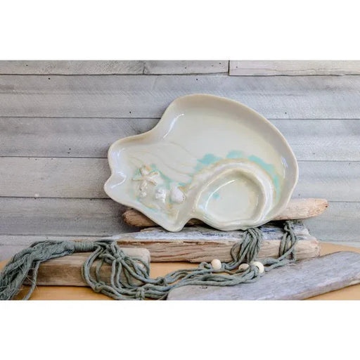 Small Ocean Pottery Platter - Aqua