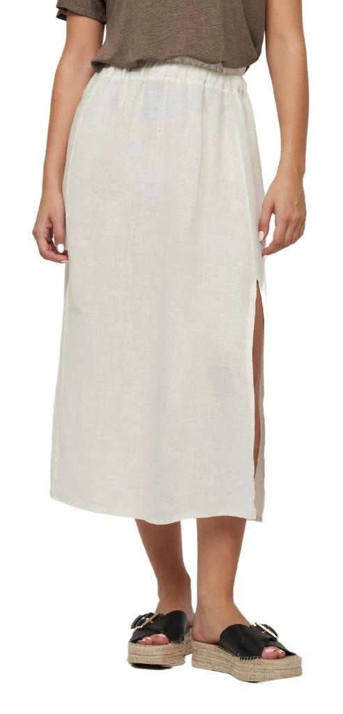 Linen Slip Skirt 0362