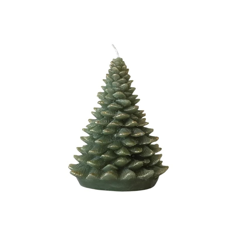 Unscented Gold Tips Evergreen Tree Candle4585