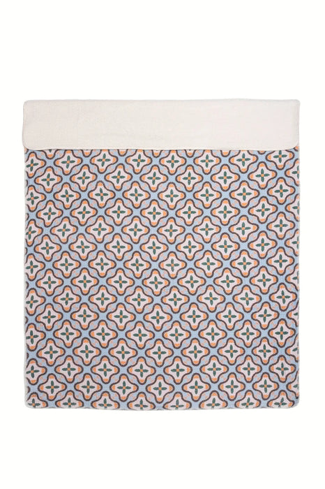 THE MOSAIC | Block Print Sherpa Lined Throw