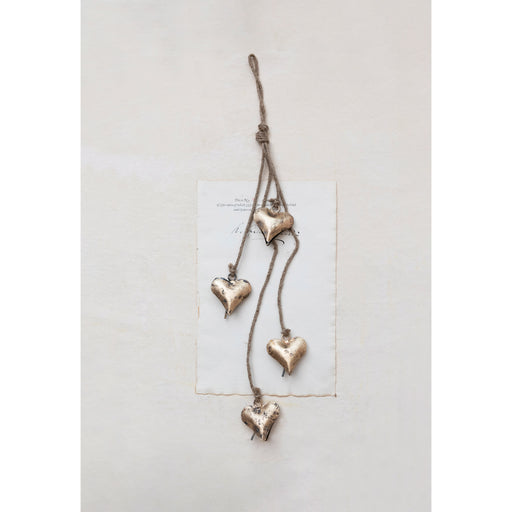 Hanging Heart Bells on Jute 9851