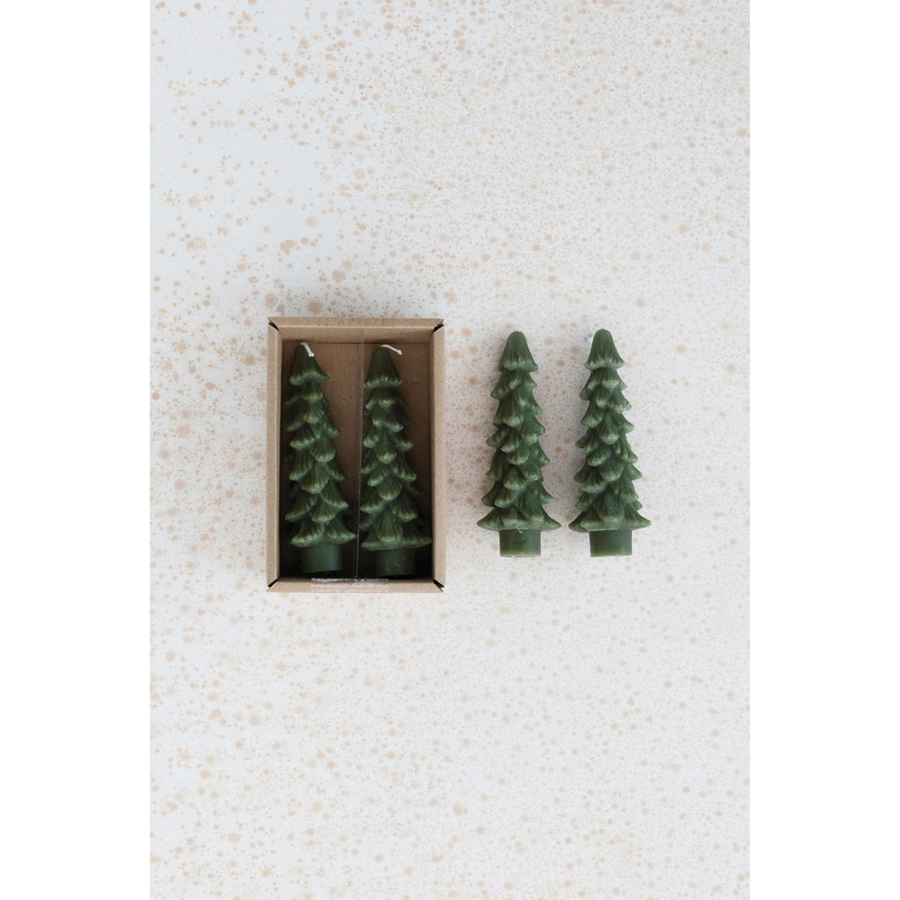 0433 Tree Shaped Candles Green