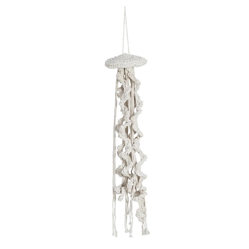 Cotton Macrame Jellyfish Ornament, Natural