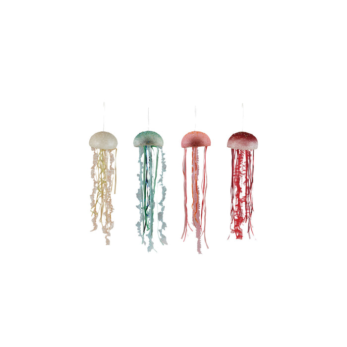 Hanging Foam Jellyfish with Ribbon Tentacles, Glitter, Sequins & Beads