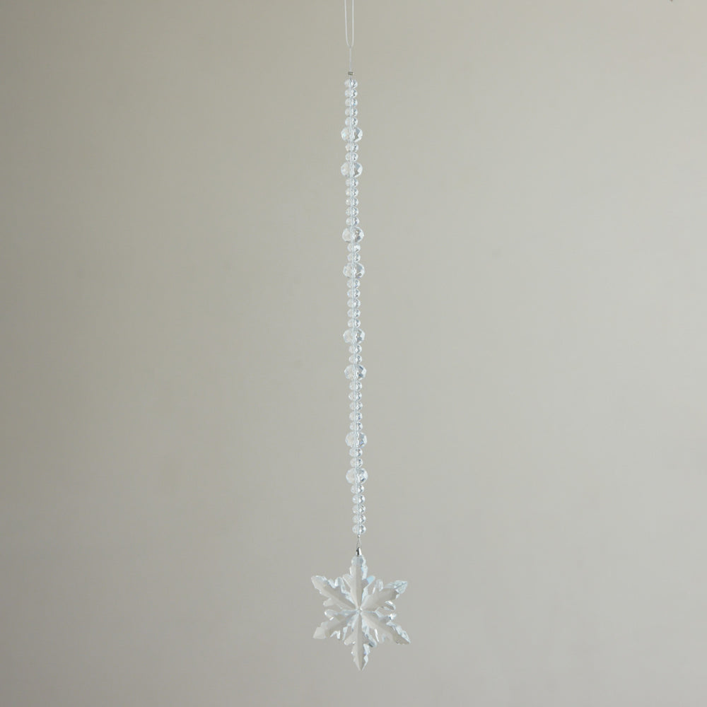 Hanging Crystal Beaded Drop with Snowflake SKU#XT0480