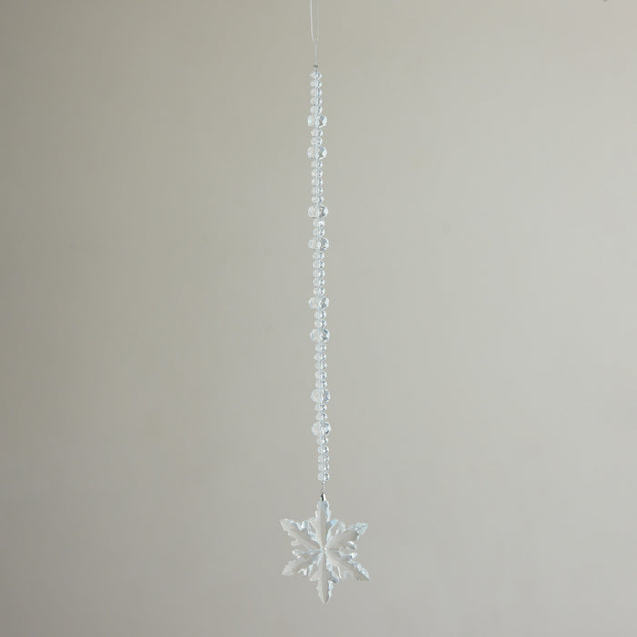Hanging Crystal Beaded Drop with Snowflake SKU#XT0480