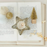 XT1028 Pressed Frosted Glass Star Shaped Tealight Holder