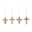 XT2481A Pewter Cross Ornament W Faux Pearls Gold Finish