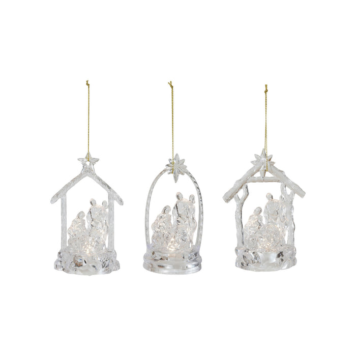 XT2484A Holy Family Ornament W LED Light 3 Styles