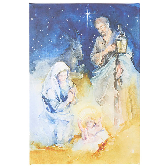 Nativity Lit Canvas Print