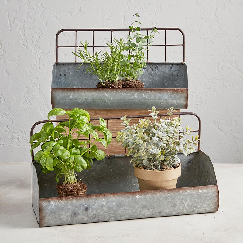 Galvanized Wire Wall Planter