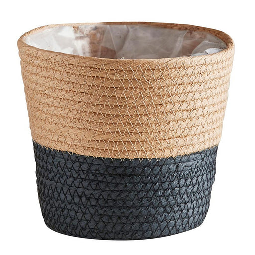 Two Toned Black lined Baskets (Plastic lined)