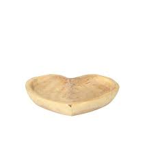 Decorative Paulownia Wood Heart Shaped bowl