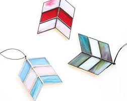 Stained Glass Chevron Ornament