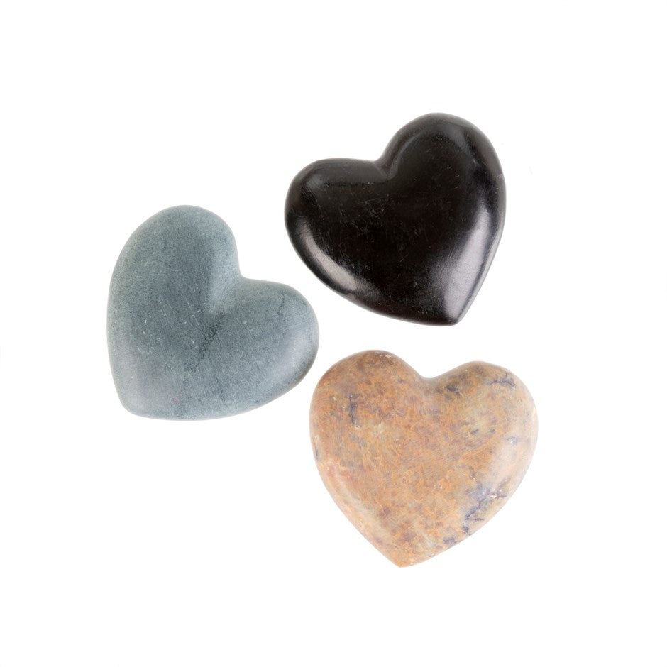 Mini soapstone hearts