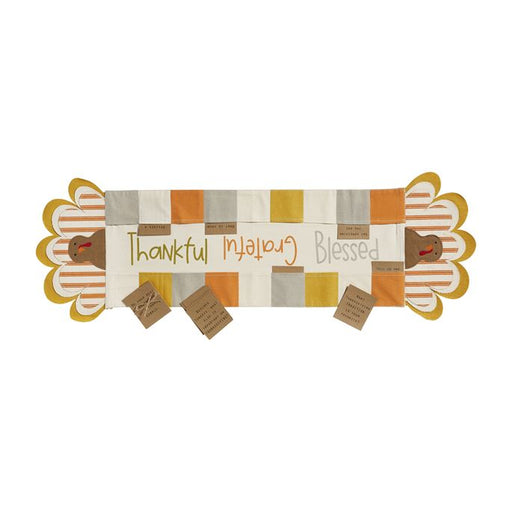 Turkey tablerunner with cards thanksgiving