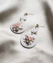 Fancy Bouquet Floral clay earrings