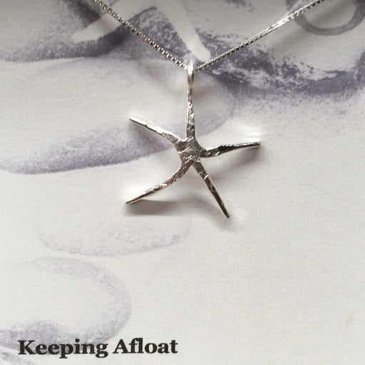 Fine Silver Sea Star Necklace