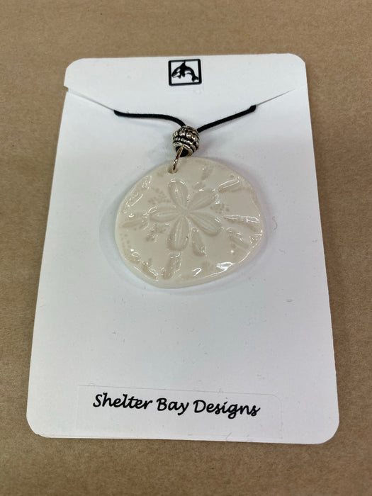 Sand dollar  Pottery Necklaces