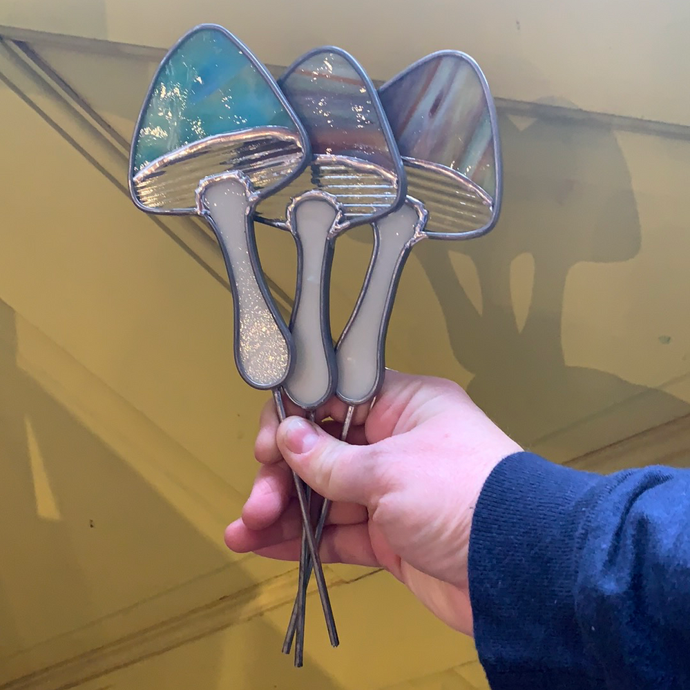 Mushroom Plant Stakes Suncatcher