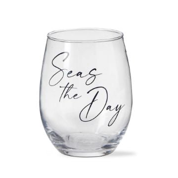 Seas the Day Stemless Wine glass