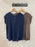 Waffled cotton cap sleeve blouse D222191