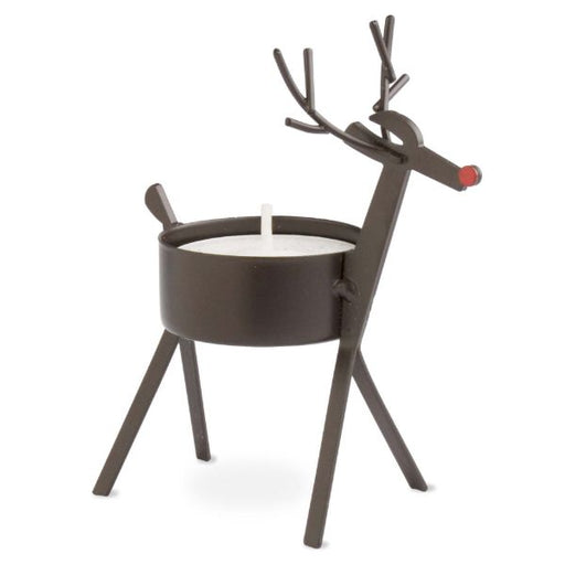 Reindeer tealight holder bronze