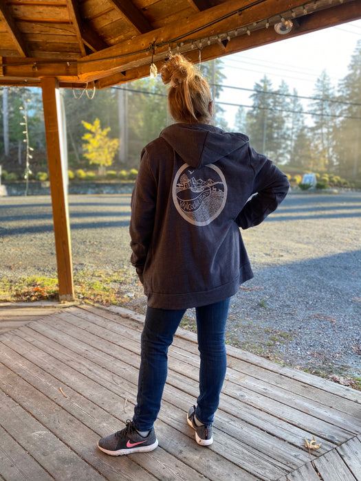 Guitar Zippered Vancouver Island Towns Hoodie