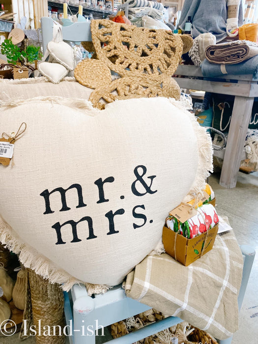 Mr and Mrs Heart Pillow