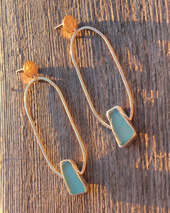 Portal Sterling Sea Glass Earrings