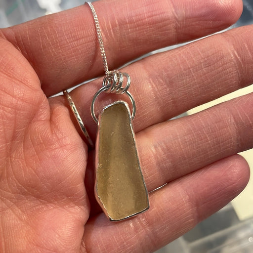 Sea glass Bezel Pendant