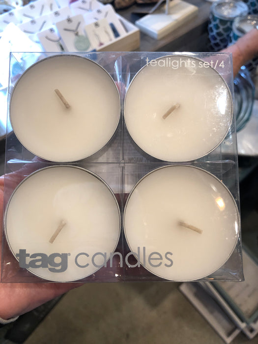 Jumbo Tealight Candles - Set/4 White