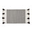 Black stripe rug with tassels 15026