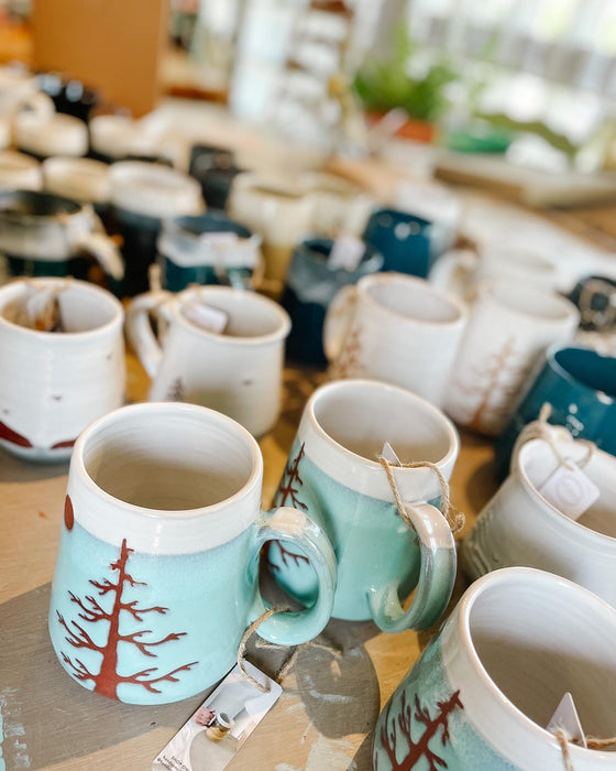 Hands On Clay Collective pottery Tree Mugs