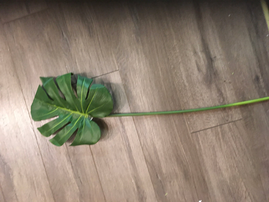 Large faux monstera leaf