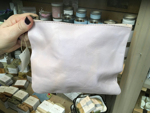 Artisan Leather Pouch Lilac