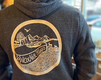 Guitar Zippered Vancouver Island Towns Hoodie