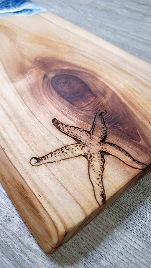Starfish Spalted Resin 30" Charcuterie board or art