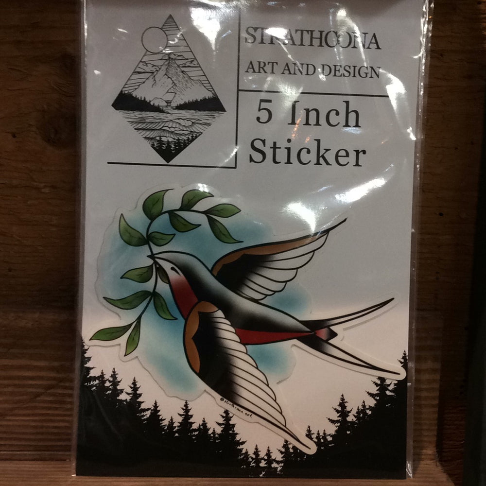 5” Sticker Swallow