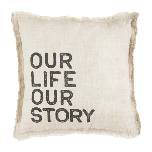 Our story throw pillow